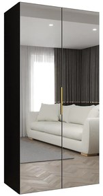 Skriňa Marbella III 100 čierna/zlatá