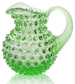Džbán, Jílek Glassworks, HOBNAIL, Světle zelená, 500 ml