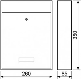 Poštová schránka RICHTER BK240 (BIELA​​, STRIEBORNÁ, HNEDÁ, ANTRACIT), Oceľ biela, RICHTER bílá