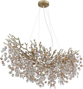 Globo 64138H3G - Závesný luster QUEENA na lane 10xE14/40W/230V zlatá