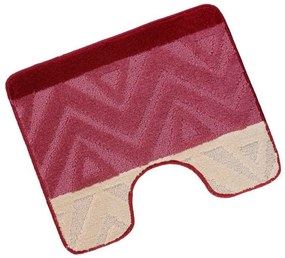 Bellatex Kúpeľňová predložka Bany bez výkroja Chevron burgundy, 60 x 50 cm