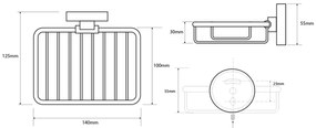 Sapho Sapho, X-ROUND mydeľnička, chróm, XR801