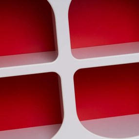 Červeno-biela knižnica 76x70 cm – Casa Selección