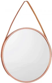 Bronzové nástenné okrúhle zrkadlo ROSEA, priemer 45cm