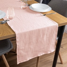 Biante Mušelínový behúň na stôl MSN-077 Bledo ružový 20x140 cm