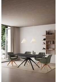 Zelené čalúnené jedálenské kreslá v súprave s podrúčkami 2 ks Donatelo – Marckeric