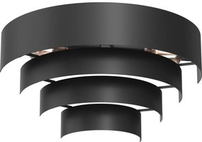 Nástenné svietidlo RINGS 2xE27/15W/230V čierna