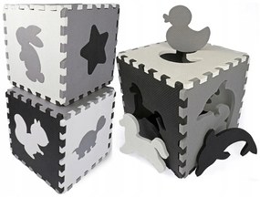 Vulpi Penová podložka/ohrádka Puzzle 150 x 150 cm Farba: sivá