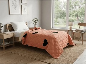 Letná prikrývka HEARTIX 140x200 cm, oranžová