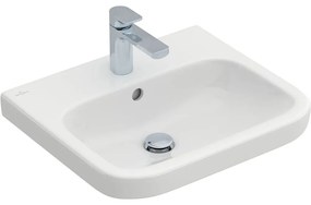 VILLEROY &amp; BOCH Architectura závesné umývadlo s otvorom (spodná strana brúsená), s prepadom, 550 x 470 mm, biela alpská, s povrchom CeramicPlus, 41885GR1