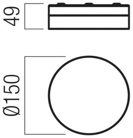 Redo 01-3729 - LED Stropné svietidlo FRISBI LED/8W/230V IP44 biela