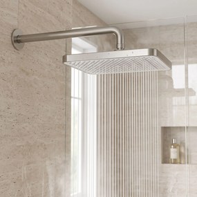 Rea Rea, obdĺžniková dažďová sprcha 380x210 mm, JS-032, brúsená oceľ, REA-P0394