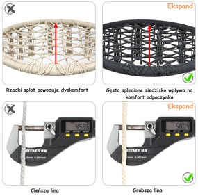 Ekspand Bocianie hniezdo 70 cm s vankúšom sivé