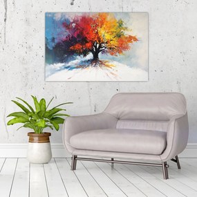 Obraz - Pestrofarebný strom (90x60 cm)