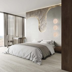 Matne biele kamenné LED nástenné svietidlo so stmievačom Bobbin – Trio Select