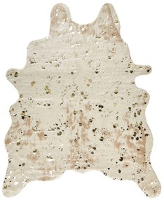 Koberec z umelej kože 130 x 170 cm béžová/zlatá BOGONG Beliani
