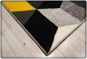 Dekorstudio Moderný koberec SUMATRA - Žlté kosoštvorce Rozmer koberca: 80x150cm