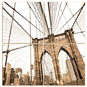 Obraz na plátne - Manhattan Bridge - štvorec 3925FD (60x60 cm)