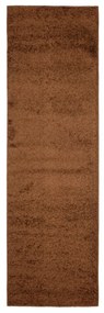 Kusový koberec Shaggy Parba hnedý atyp 80x200cm