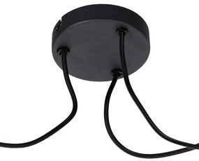 Inteligentné závesné svietidlo čierne s 3 svetlami vrátane WiFi G95 - Cava