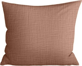 Mušelínová obliečka na vankúš MUSSARI 45x45 cm, svetlo hnedá