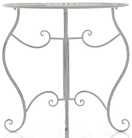 Kovový stôl Indra - Biela antik