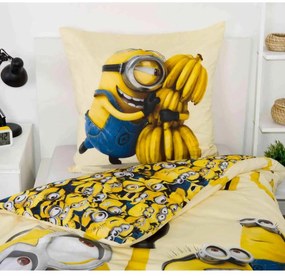 Herding Bavlnené posteľné prádlo Minions, 135 x200 cm, 80 x 80 cm