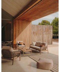 Záhradná lounge súprava z masívu akácie pre 5 v béžovo-prírodnej farbe Vellana – Kave Home