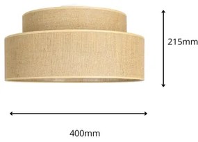 Stropné svietidlo BOHO 1xE27/60W/230V pr. 40 cm béžová