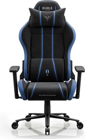 Látková herná stolička čierno-modrá Diablo X-One 2.0 Night Blue King