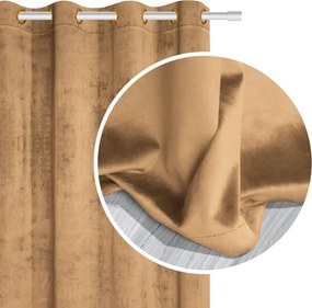 Velúrový záves SOFT VELVET horčicový 140x250 cm