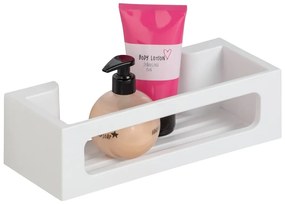 Matne biela plastová kúpeľňová polička bez vŕtania Turbo-loc Bralia – Wenko