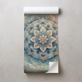 Samolepiaca tapeta mandala v pastelových tónoch
