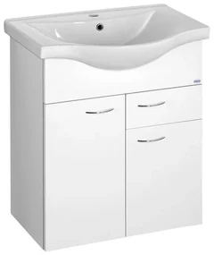 Aqualine Aqualine, KERAMIA FRESH umývadlová skrinka, 1 zásuvka, 60,6x74x33,7cm, biela, 50064A