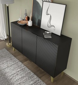 Skrinka HG 150 3D Rowanna (čierna lesklá + zlatá). Akcia -20%. Vlastná spoľahlivá doprava až k Vám domov. 1125105