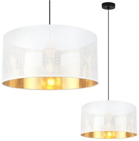 Závesné svietidlo Asti0, 1x biele PVC tienidlo, (fi 40cm), g, b