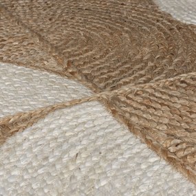 Flair Rugs, Kusový koberec Ella Jute Eclipse Natural/White, 200x290, béžová, chodba / predsieň