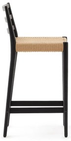 Čierna/v prírodnej farbe barová stolička z dubového dreva (výška sedadla 70 cm) Analy – Kave Home