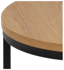 Okrúhle odkladacie stolíky s doskou v dubovom dekore v súprave 2 ks ø 45 cm Spiro – Actona