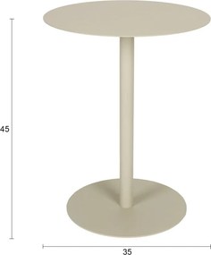 Oceľový okrúhly odkladací stolík ø 35 cm Snow – Zuiver