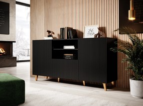 Cama Dizajnová komoda Pafos 2D1S - čierna