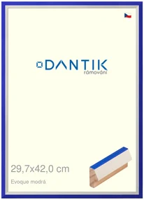 DANTIK rám na obraz 29,7x42 | EVOQUE modrá (Plexi Čiré)