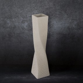 KERAMICKÁ VÁZA RISO 9X9X39 CM KRÉMOVÁ