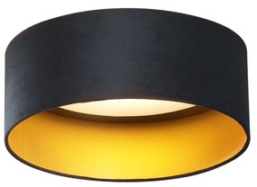 Moderné stropné svietidlo čierne zamatové 40 cm vrátane LED 3-krokového stmievania - Sue
