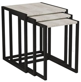 Set 3ks. konferenčných stolíkov Kibusa (čierna + kryštál). Vlastná spoľahlivá doprava až k Vám domov. 1094329