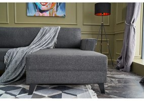 Antracitovosivá rohová pohovka (do tvaru "U") Eris – Balcab Home