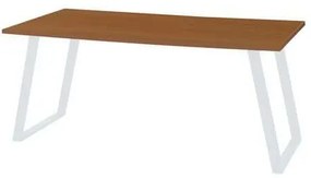 Kancelársky stôl Viva Shape, 160 x 80 x 75 cm, rovné vyhotovenie, podnožie biele, buk