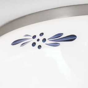 Orion DL 7-673- Stropné svietidlo LANDHAUS 2xE27/60W/230V pr. 28 cm m. chróm/biela