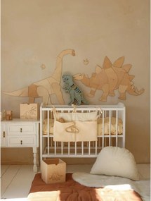 Drevená nástenná dekorácia Origami Diplodocus – dinosaurus do detskej izby S