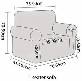 4Home Napínací poťah na kreslo Elegant modrá, 90-140 cm + obliečka na vankúšik zadarmo, 90-140 cm